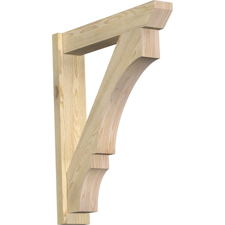 Ekena Millwork Balboa Slat Rough Sawn Outlooker, Douglas Fir, 6"W x 30"D x 36"H OUT06X30X36BOA06RDF